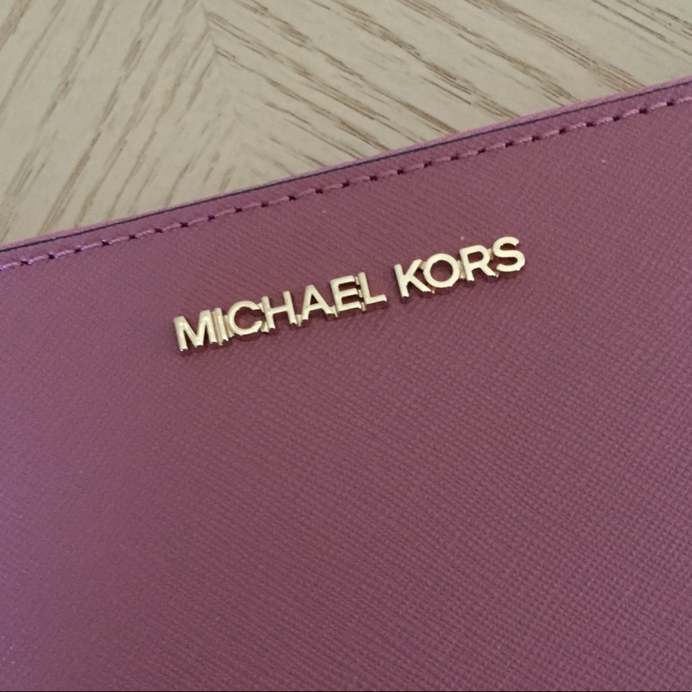 Michael Kors Jet Set Rose Leather Wallet - Picture 3 of 8